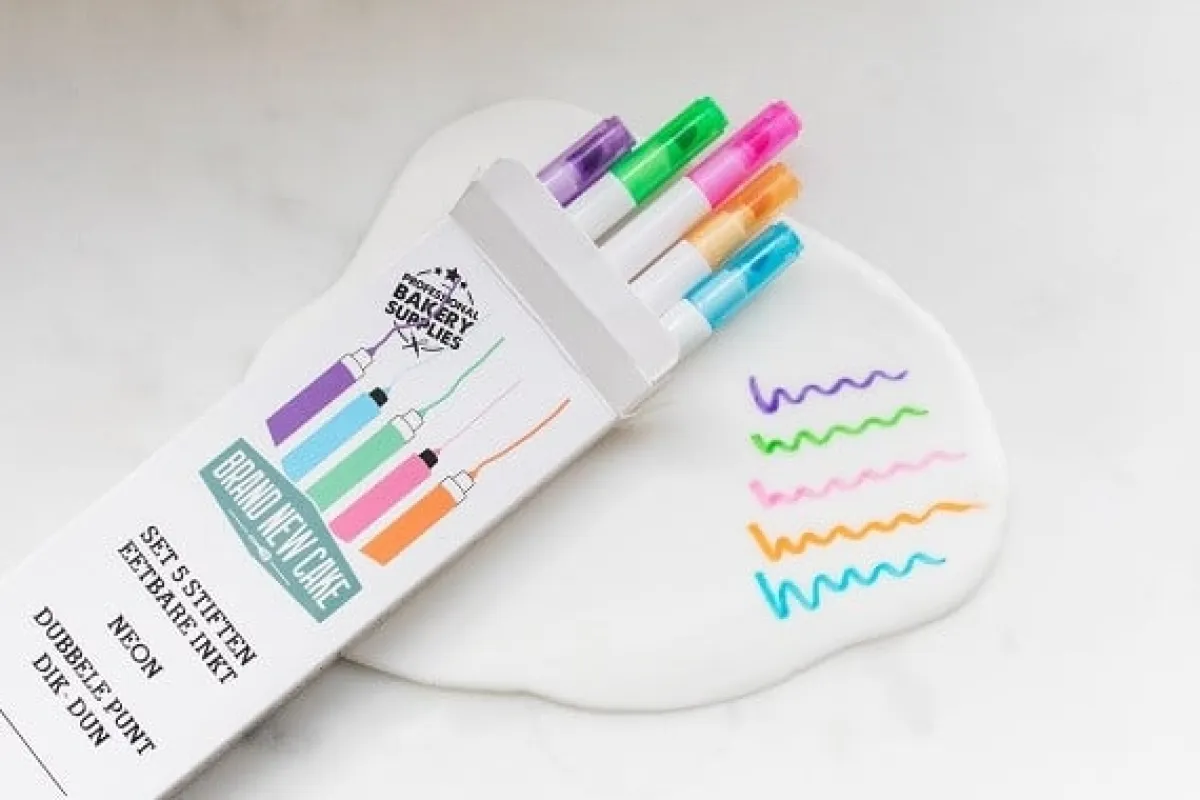 BrandNewCake Stiften NEON eetbare inkt set/5 Online