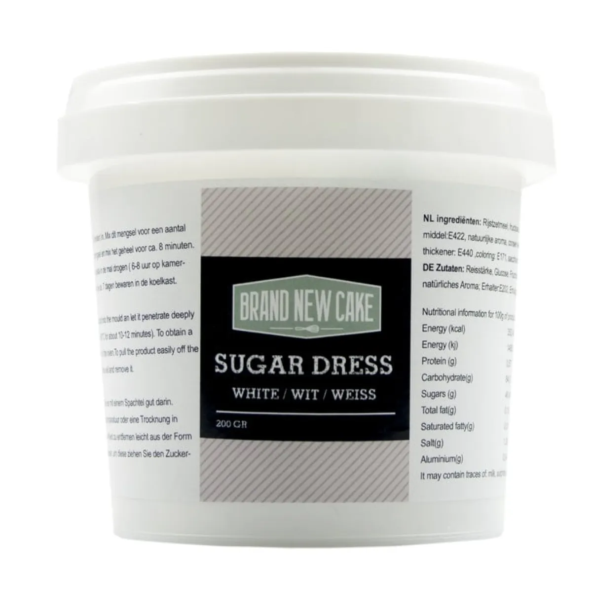 BrandNewCake Sugar Dress Pasta Wit 200 gram. Discount