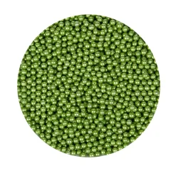 BrandNewCake Suikerparels Metallic Groen 4mm 80gr. Best