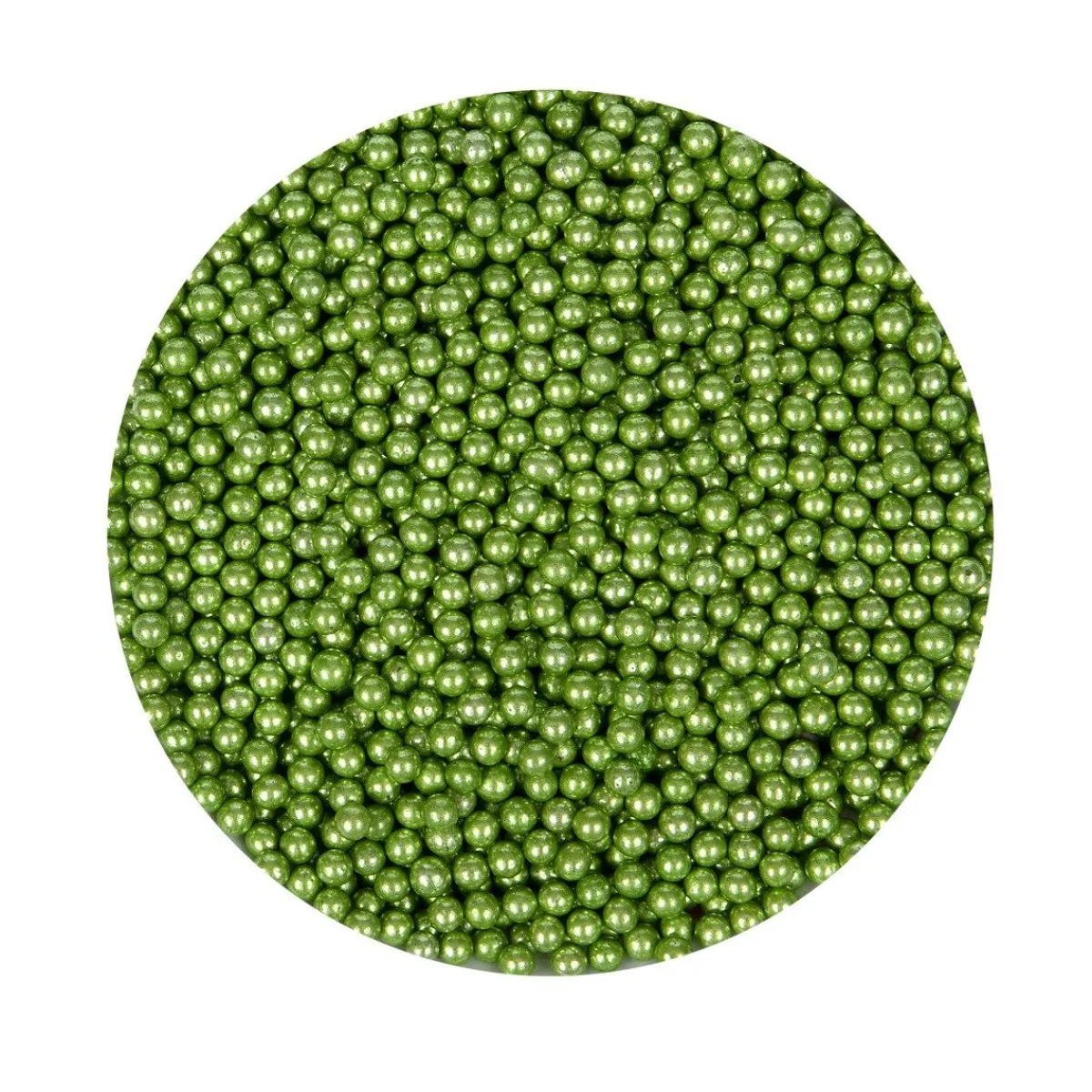 BrandNewCake Suikerparels Metallic Groen 4mm 80gr. Best