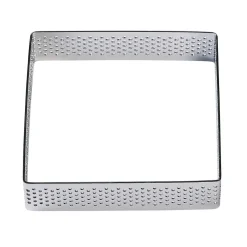BrandNewCake Taartring RVS Vierkant Geperforeerd 8x2cm** Hot