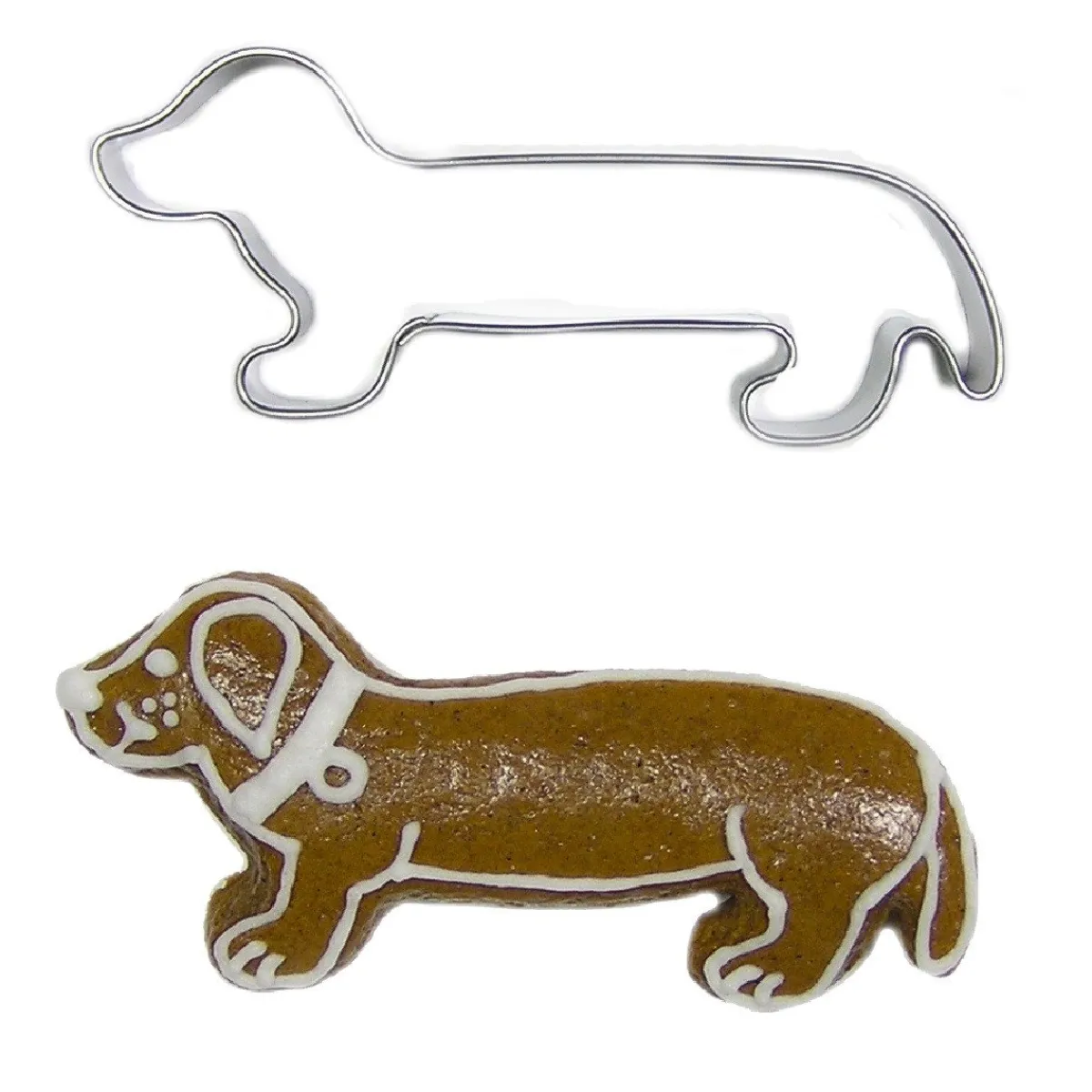 BrandNewCake Uitsteker Hond Teckel RVS 8cm Outlet