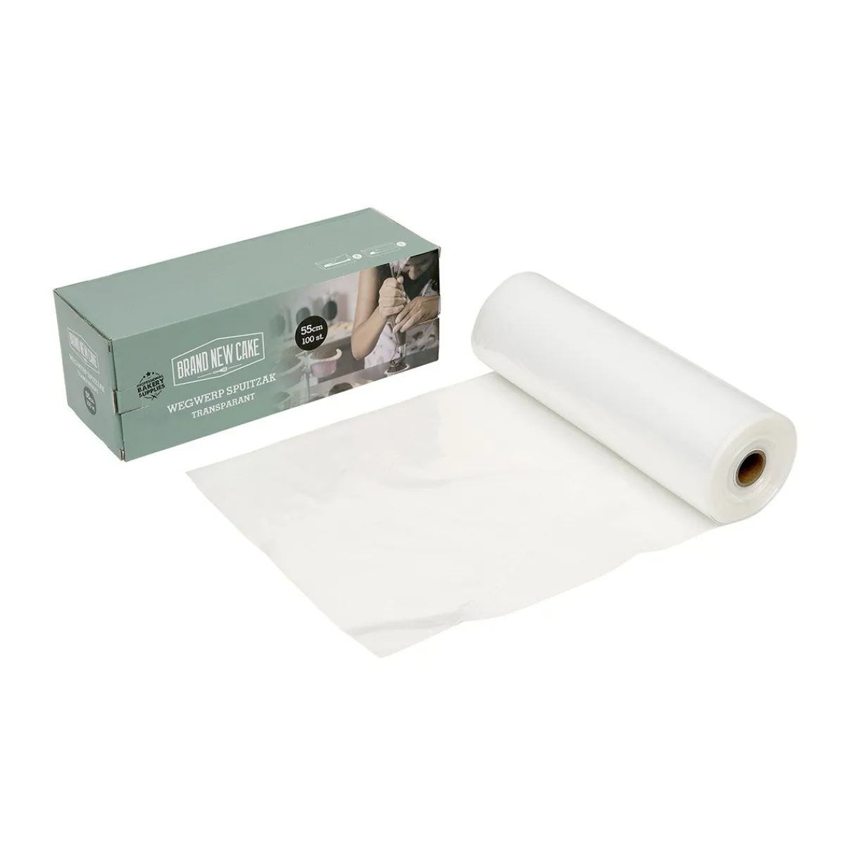 BrandNewCake Wegwerp Spuitzak 55cm Transparant 100 stuks Best