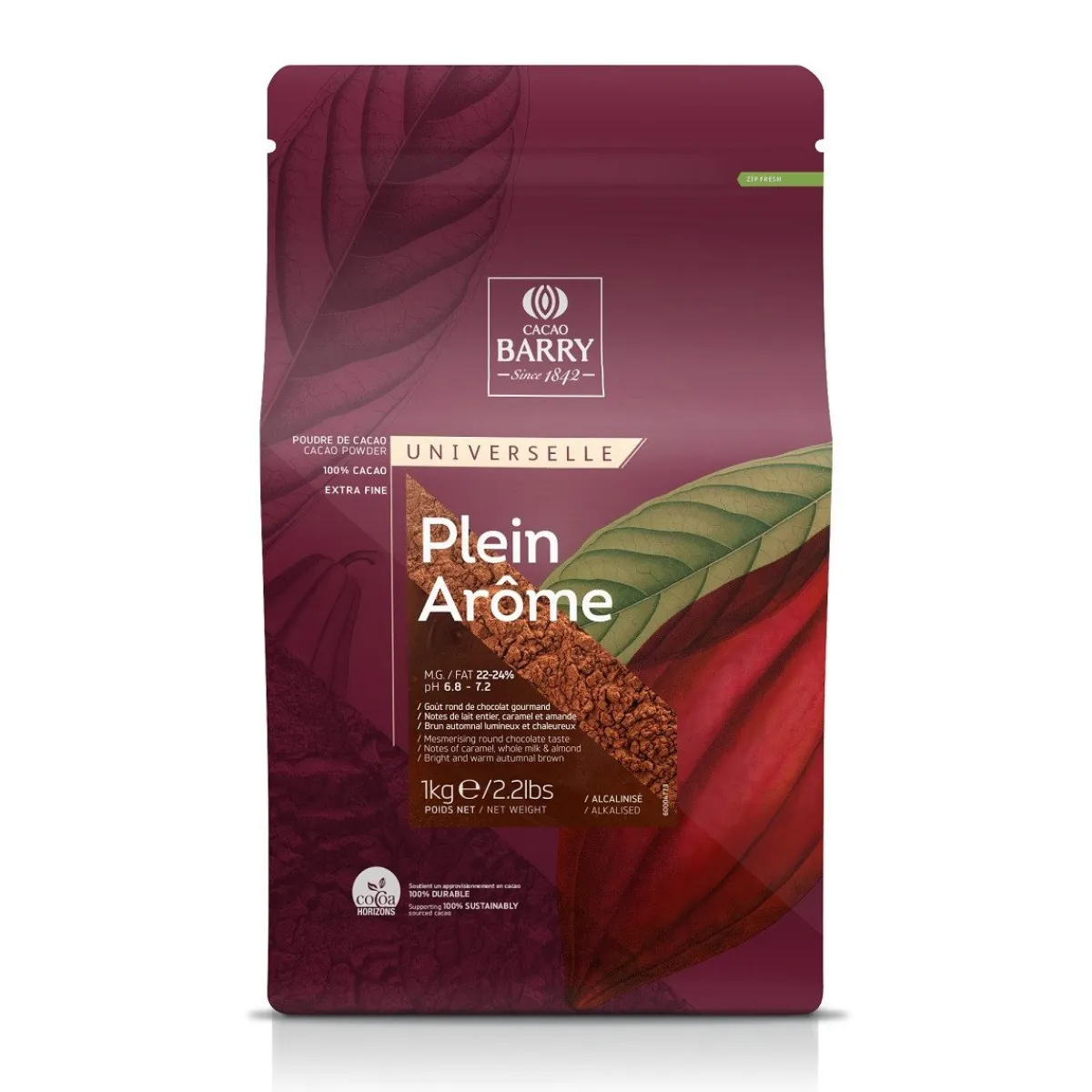 Callebaut Cacaopoeder Plein Arome 1kg Outlet