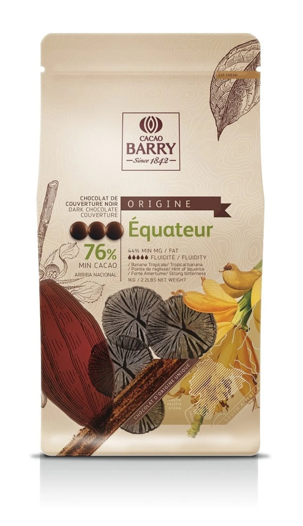Callebaut Chocolade Callets Puur Équateur (76%) 1kg Best