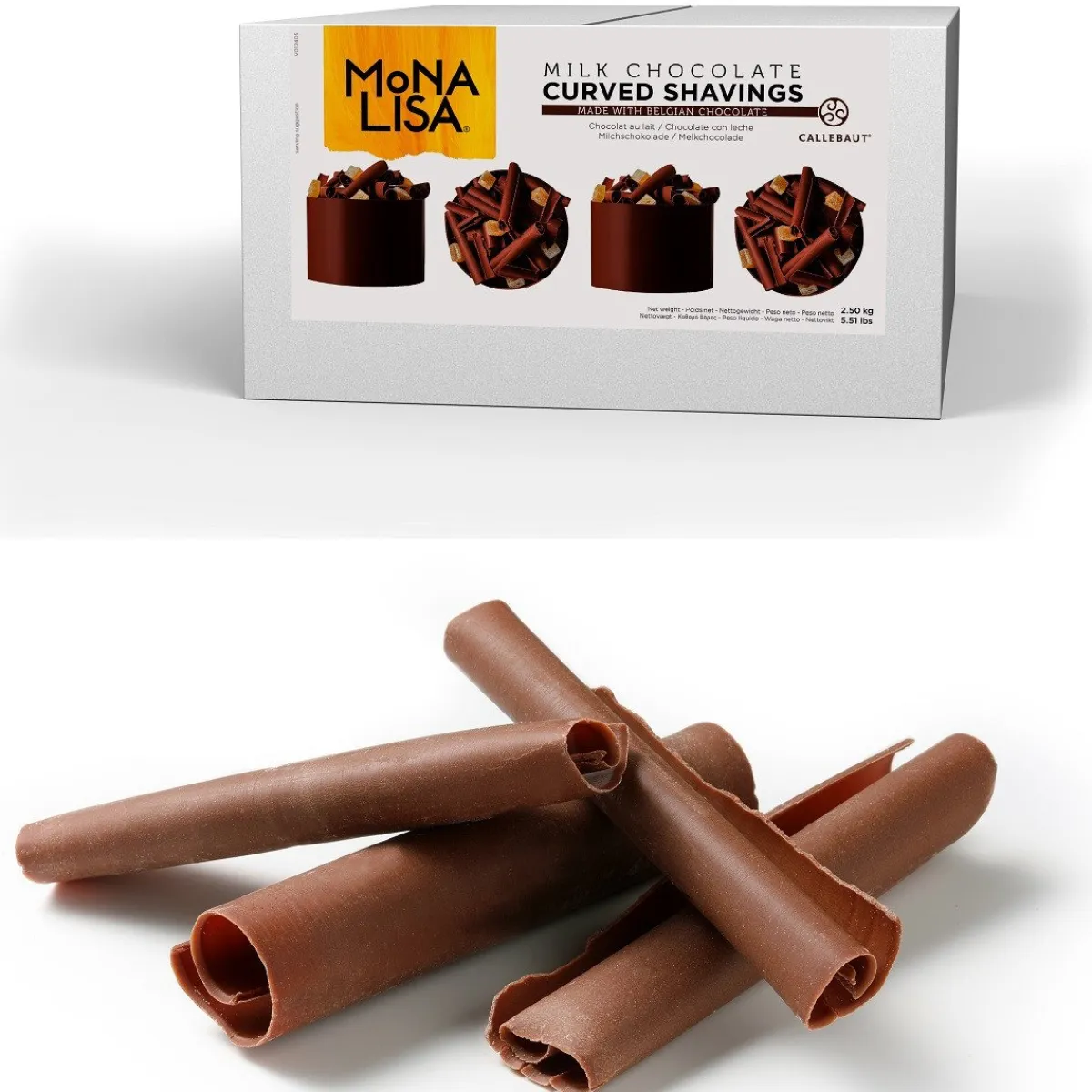 Callebaut Chocolade Curved Schaafsel Melk 2,5kg Best