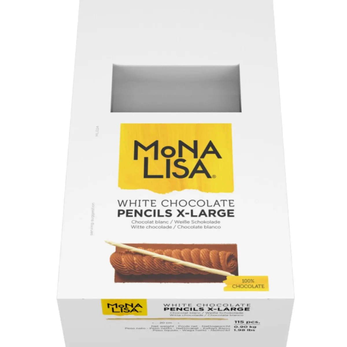 Callebaut Chocoladedecoratie Pencil XL Wit 115st.** Outlet
