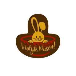 Callebaut Chocoladedecoratie Vrolijk Pasen Haasje 184st. Clearance