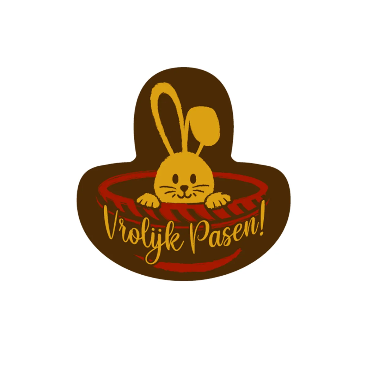 Callebaut Chocoladedecoratie Vrolijk Pasen Haasje 184st. Clearance