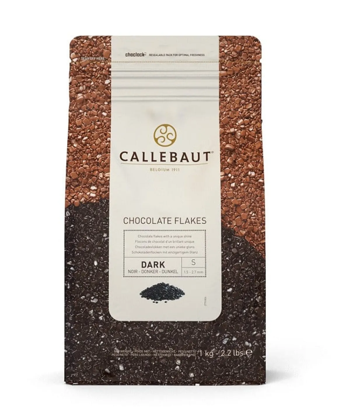 Callebaut Chocoladevlokken klein Puur 1kg Hot