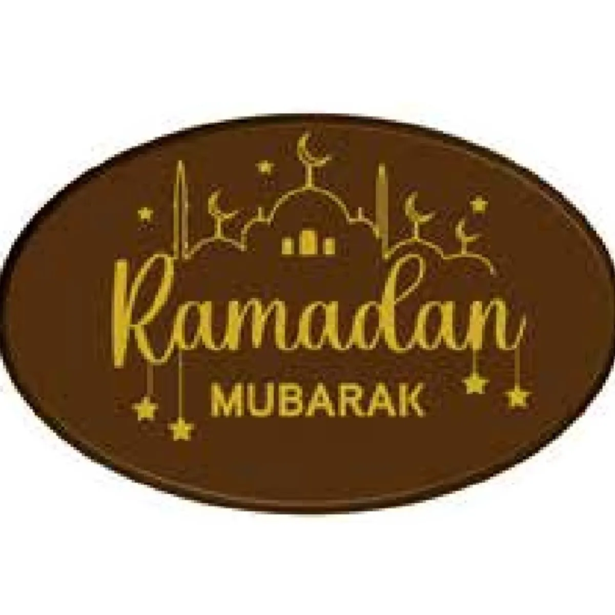 Overig Chocoladedecoratie Ramadan Mubarak Ovaal 3,4x5,5cm 30st. Online