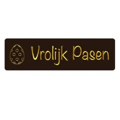 Overig Chocoladedecoratie Vrolijk Pasen Goud 182 stuks Clearance
