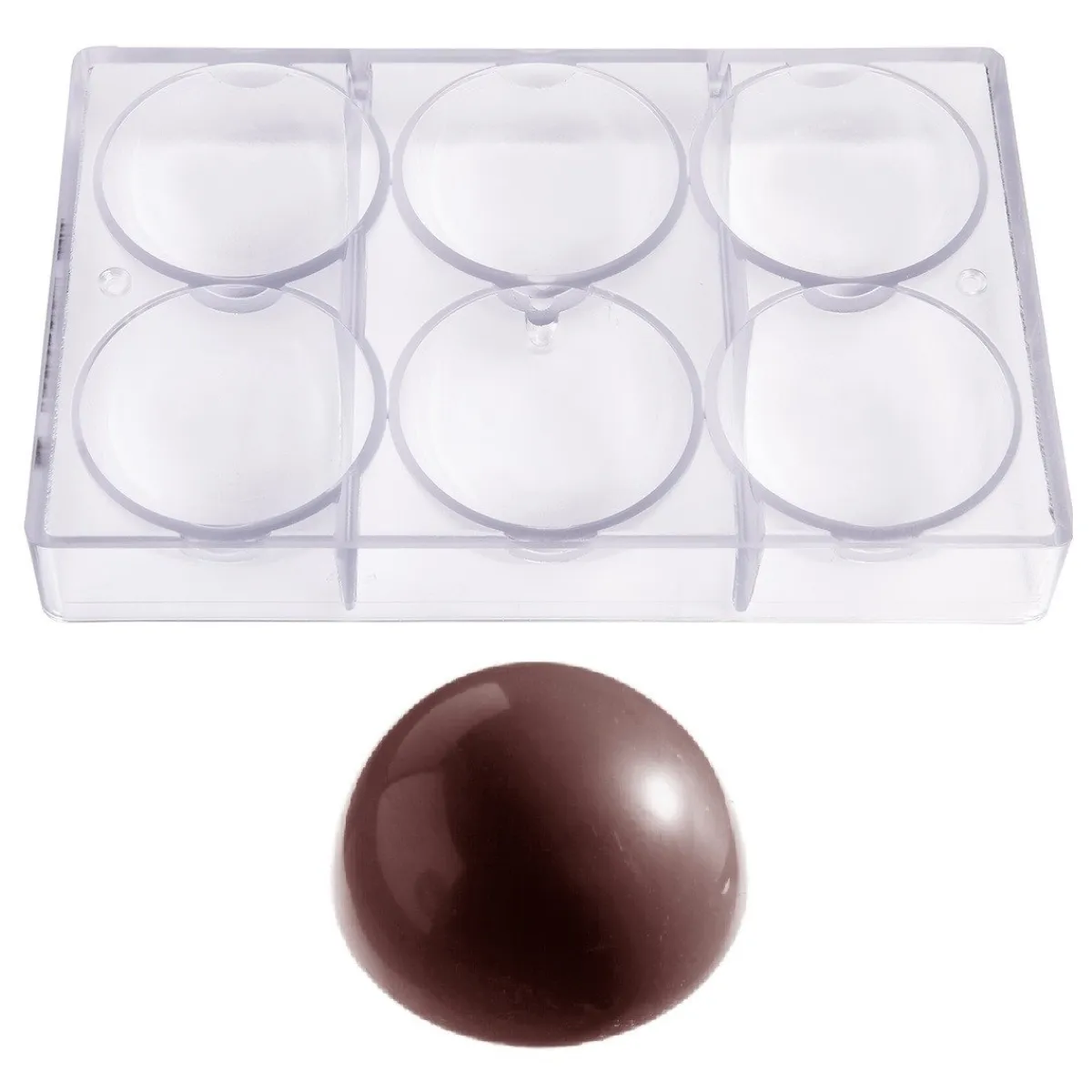 Chocolate World Chocolade Holvorm Halve Bol (6x) Ø80mm Best