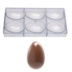 Chocolate World Chocolade Holvorm Ei Facet (6x) 86x56x30mm Best