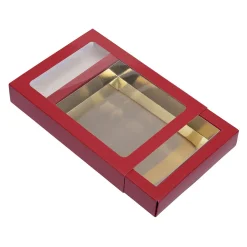 BrandNewCake Chocoladeletterdoos GK7 Rood / Goud 26st