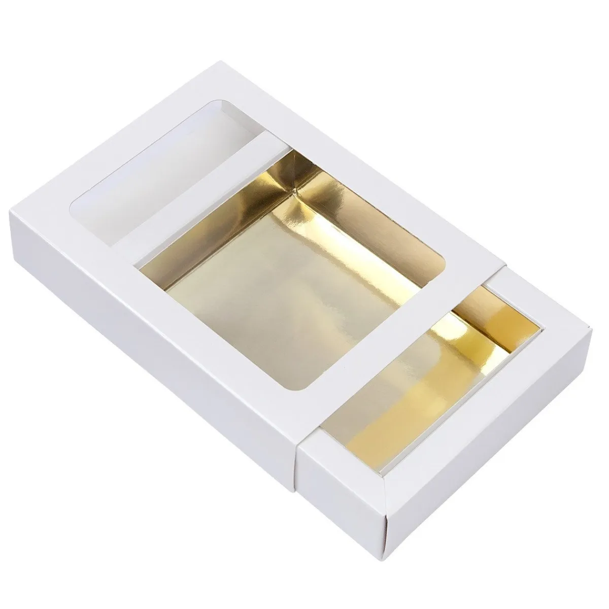 BrandNewCake Chocoladeletterdoos GK7 Wit / Goud 3st