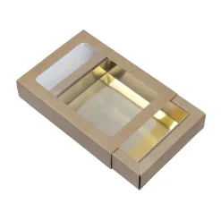 BrandNewCake Chocoladeletterdoos Klein GK1 Kraft / Goud 3st Outlet