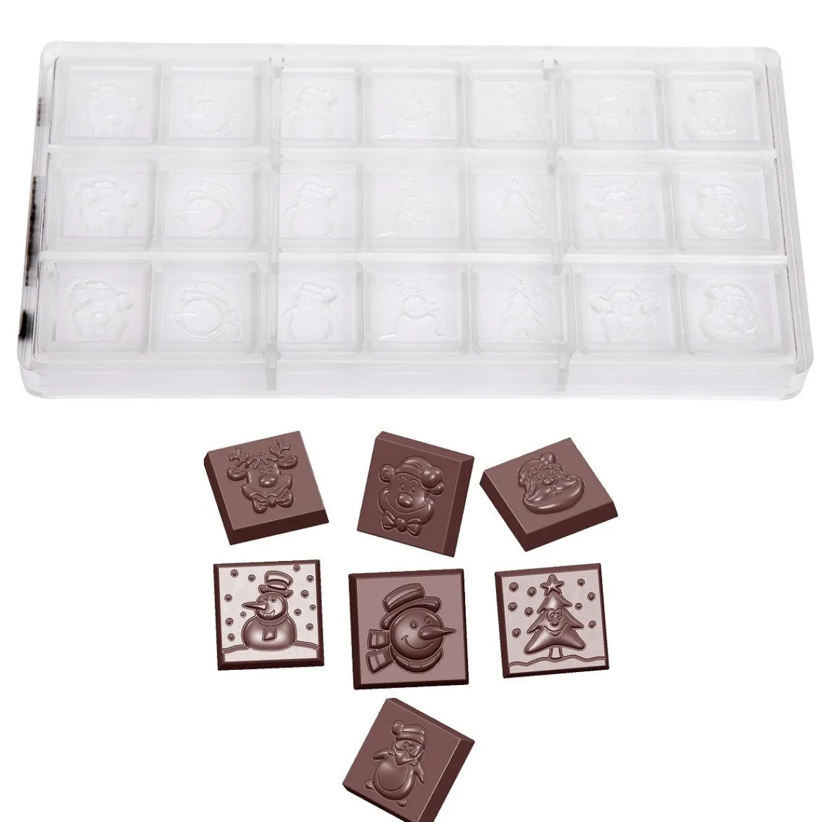 Chocolate World Chocolademal Kerst Ass. (21x) 31x10mm Discount