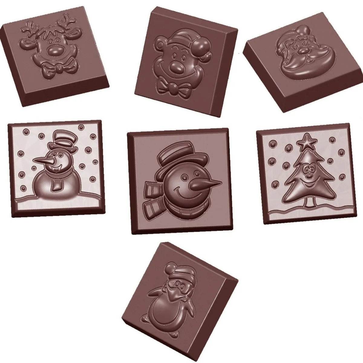 Chocolate World Chocolademal Kerst Ass. (21x) 31x10mm Discount