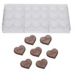 Chocolate World Chocolademal Hartjes Figuren (21x) 30x26x7mm Sale