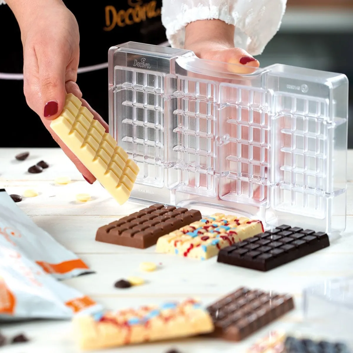 Decora Chocolademal Klassiek Tablet (4x) 85x42x10(h)mm New