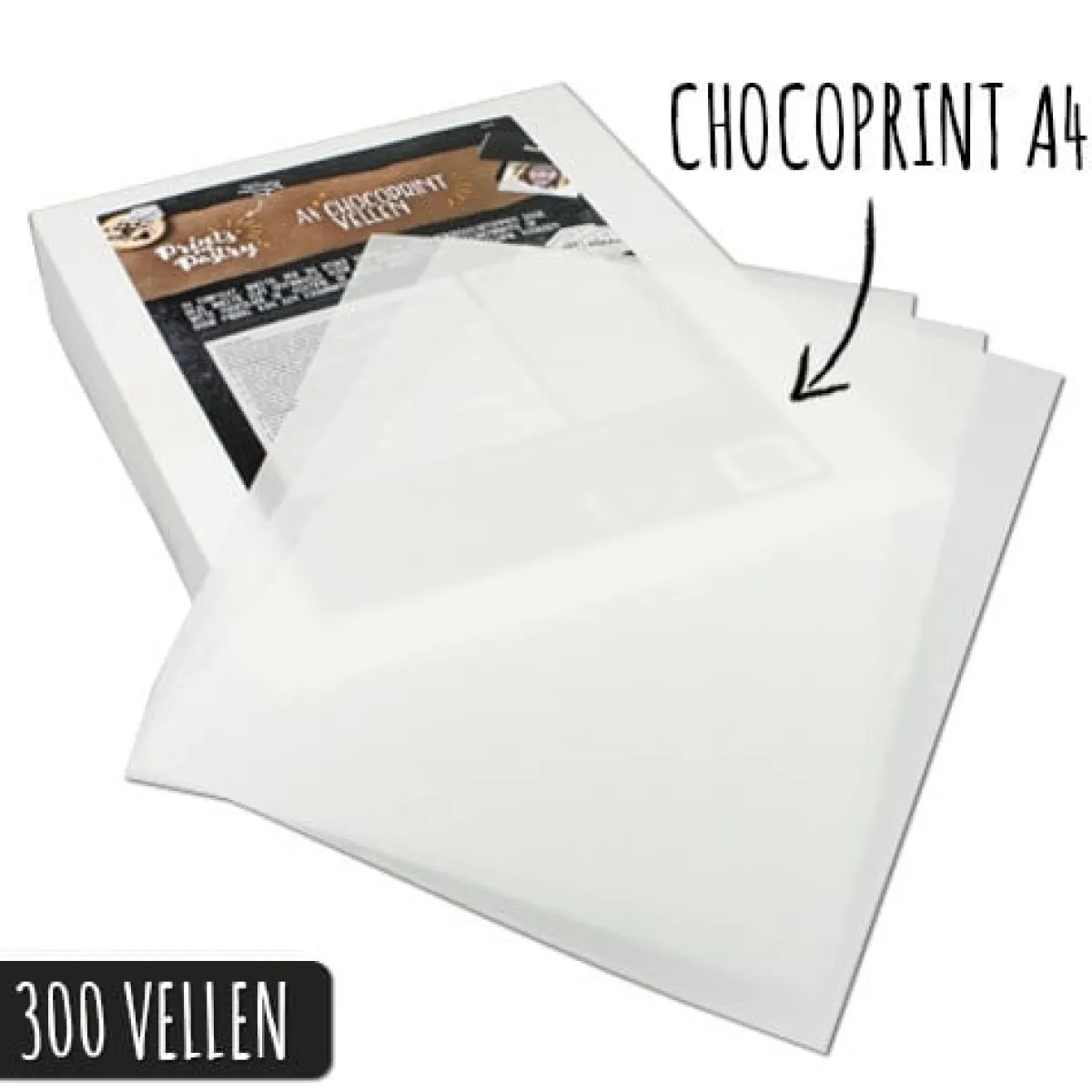 Prints on Pastry Chocoprint sheets A4-formaat (300 vellen) Clearance