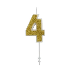 Overig Cijferkaars Goud Glitter #4 Clearance
