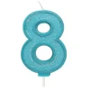 Culpitt Cijferkaars #8 Blauw met Glitter New