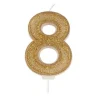 Culpitt Cijferkaars #8 Goud met Glitter Clearance