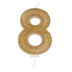 Culpitt Cijferkaars #8 Goud met Glitter Clearance