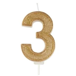 Culpitt Cijferkaars #3 Goud met Glitter Hot