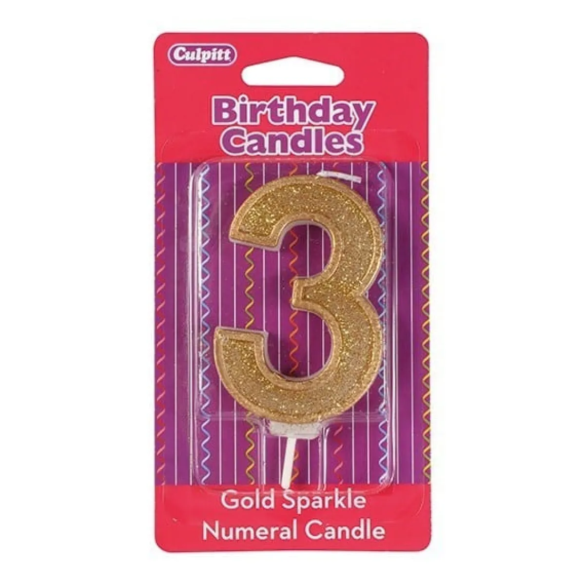 Culpitt Cijferkaars #3 Goud met Glitter Hot