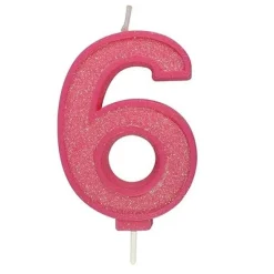 Culpitt Cijferkaars #6 Roze met Glitter Clearance