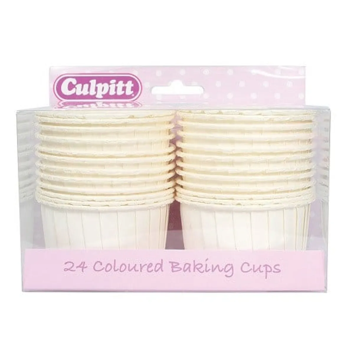 Culpitt Cupcake Vormpjes Wit/Ivoor 60mm 24st. Outlet