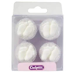 Culpitt Suikerdecoratie Baby Voetjes Wit 12st. Online