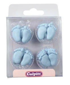 Culpitt Suikerdecoratie Baby Voetjes Blauw 12 paar Best