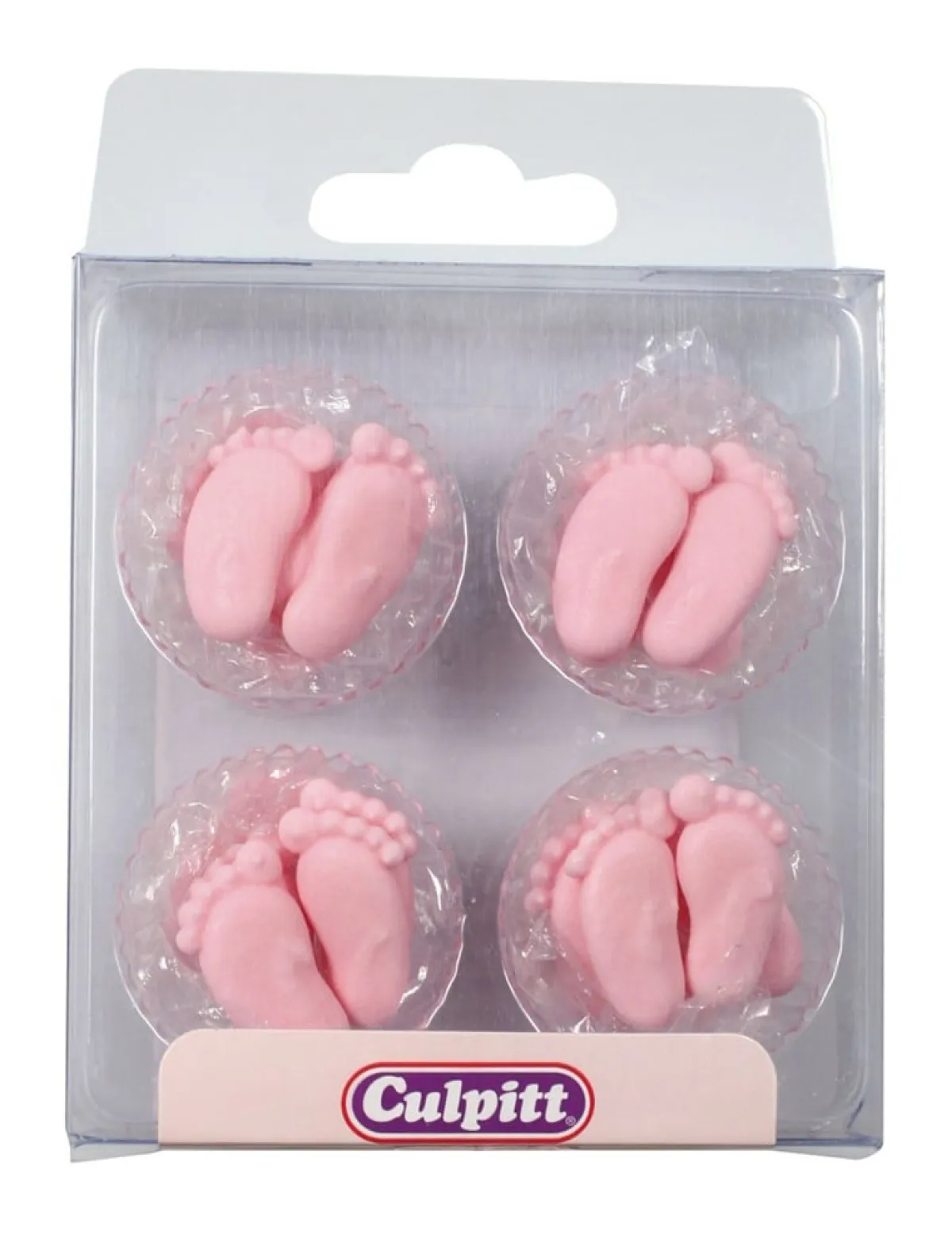 Culpitt Suikerdecoratie Baby Voetjes Roze 12 paar Hot