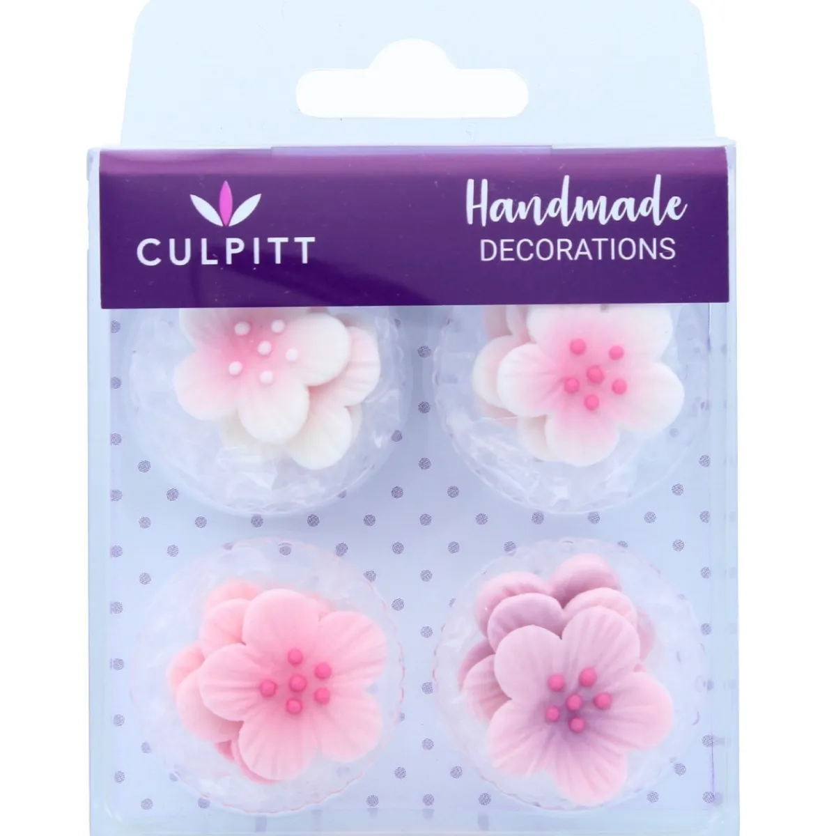 Culpitt Suikerdecoratie Bloemen Roze 12st. Hot