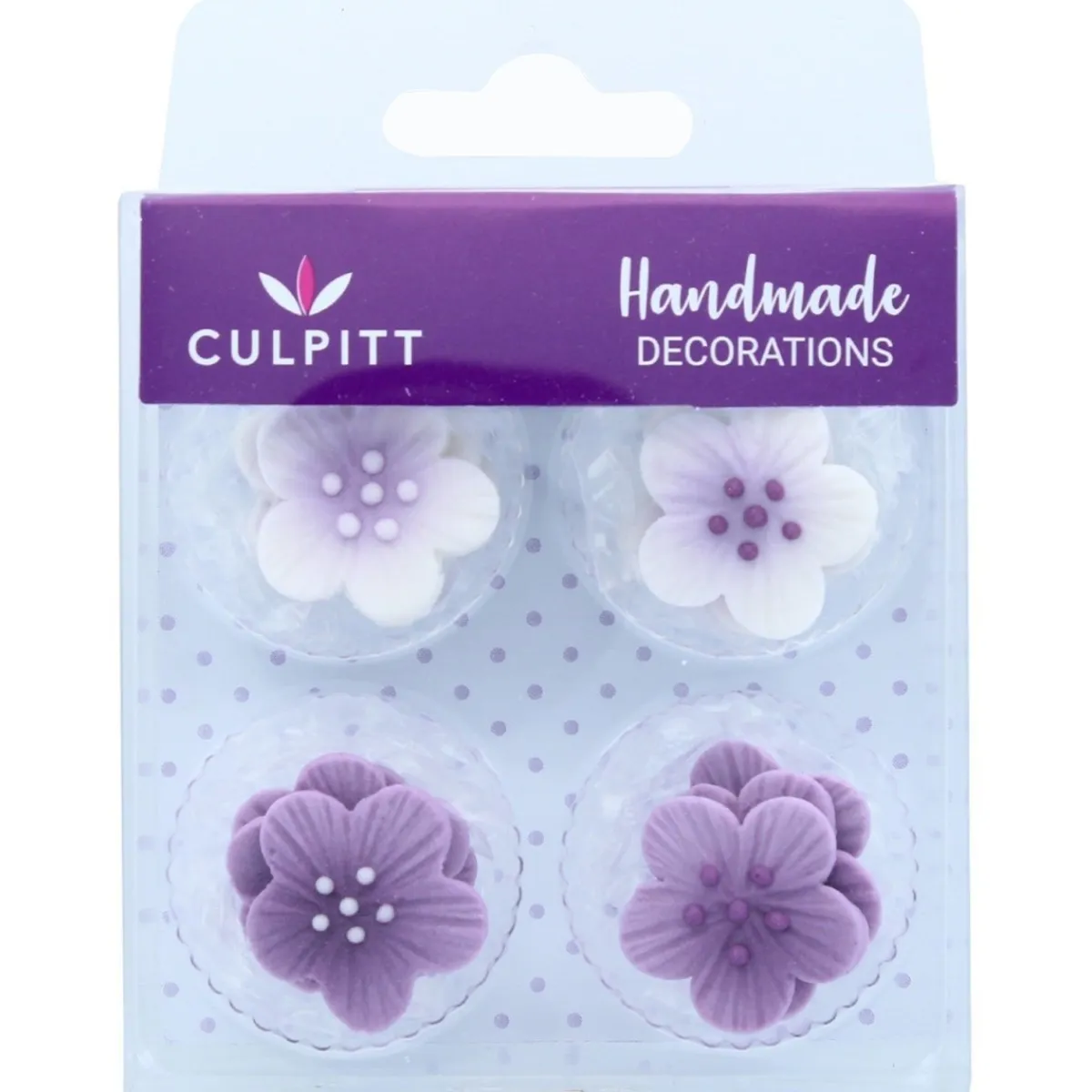 Culpitt Suikerdecoratie Bloemen Lila 12st. Clearance