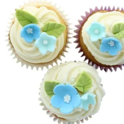Culpitt Suikerdecoratie Bloemen en Bladeren Blauw 16st. Hot