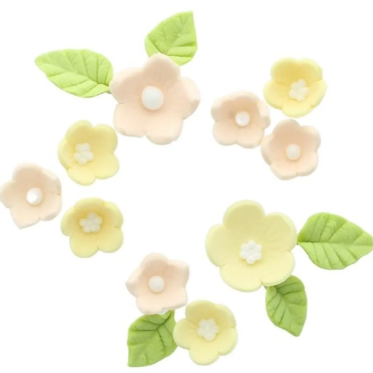 Culpitt Suikerdecoratie Bloemen en Bladeren Geel 16st. Best