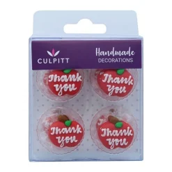 Culpitt Suikerdecoratie Thank You Appel 25mm 12st.** Best
