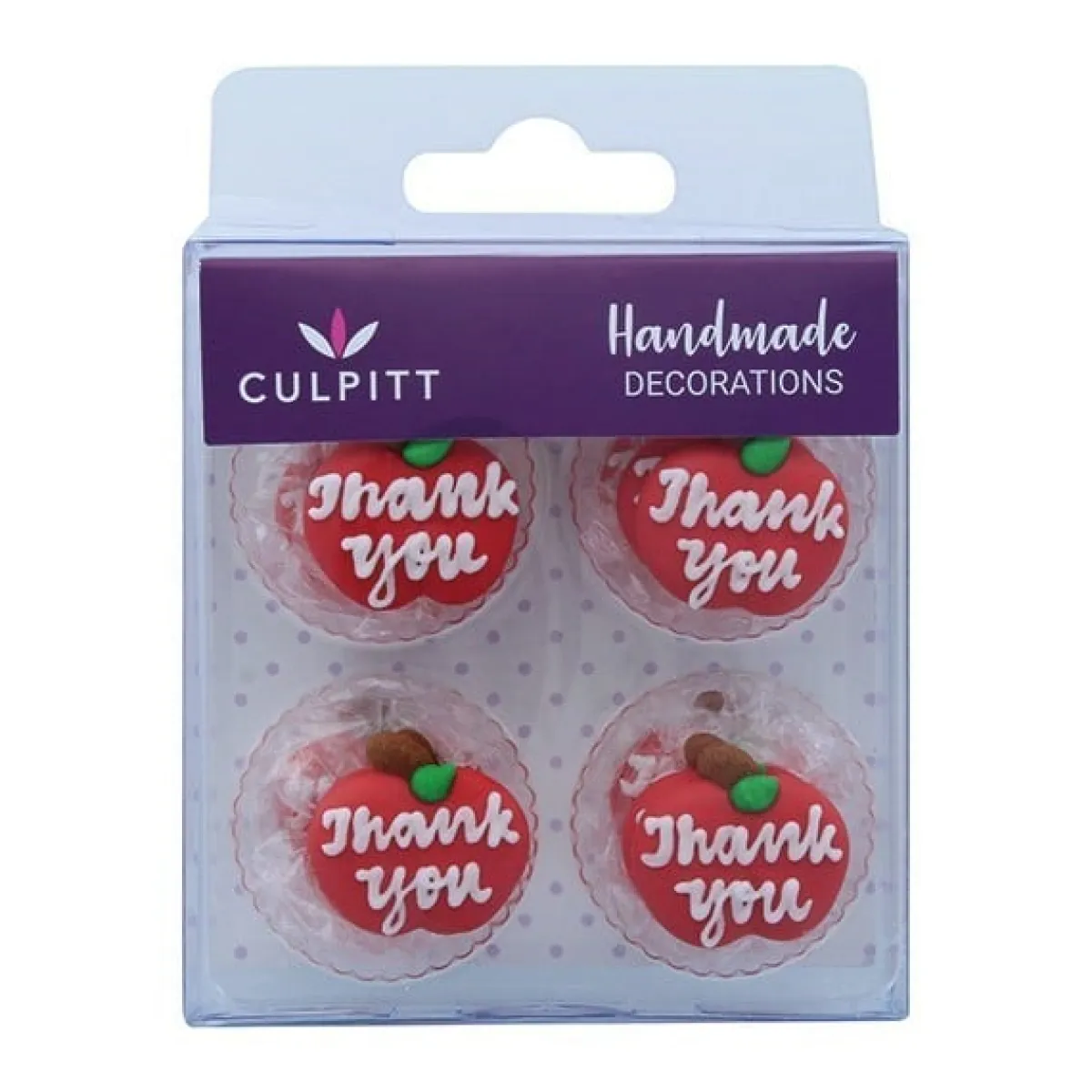 Culpitt Suikerdecoratie Thank You Appel 25mm 12st.** Best