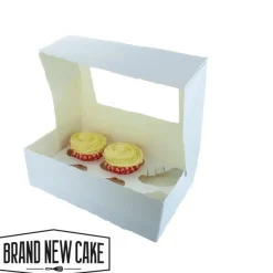 BrandNewCake Cupcake Doosje 6 / 12 MINI Wit (incl. tray-venster) 3st. Best