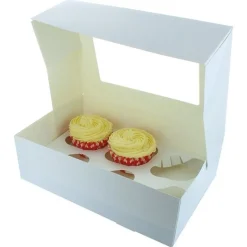 BrandNewCake Cupcake Doosje 6 / 12 MINI Wit (incl. tray-venster) 25st. Outlet