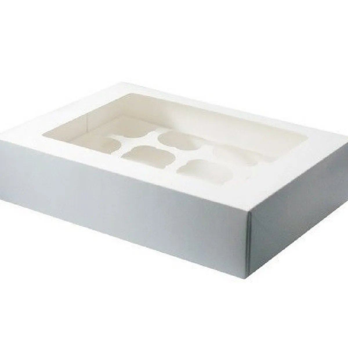 BrandNewCake Cupcake Doosje 12 Wit (incl. tray met venster) 3st. Sale