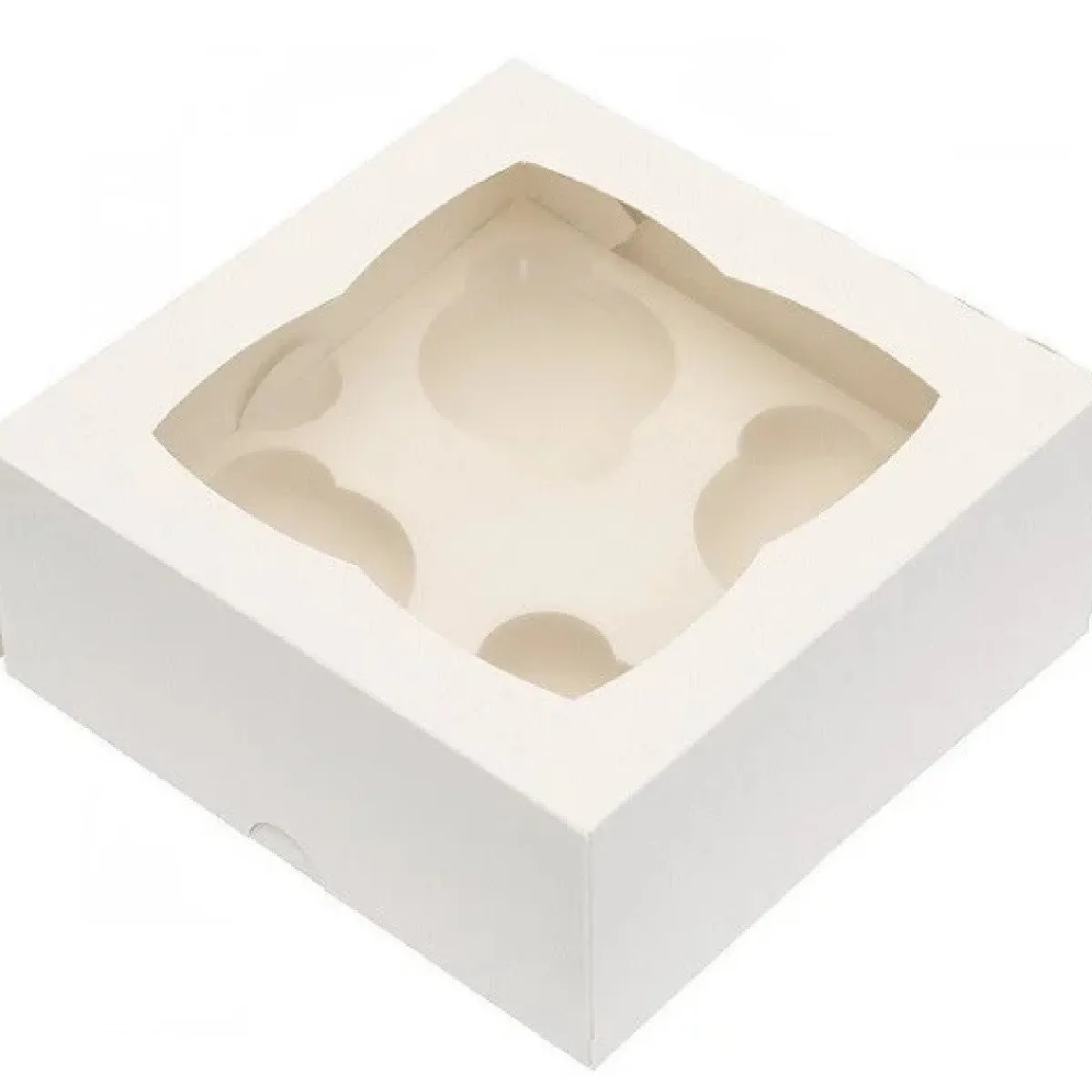 BrandNewCake Cupcake Doosje 4 Wit (incl. tray met venster) 25st. Discount