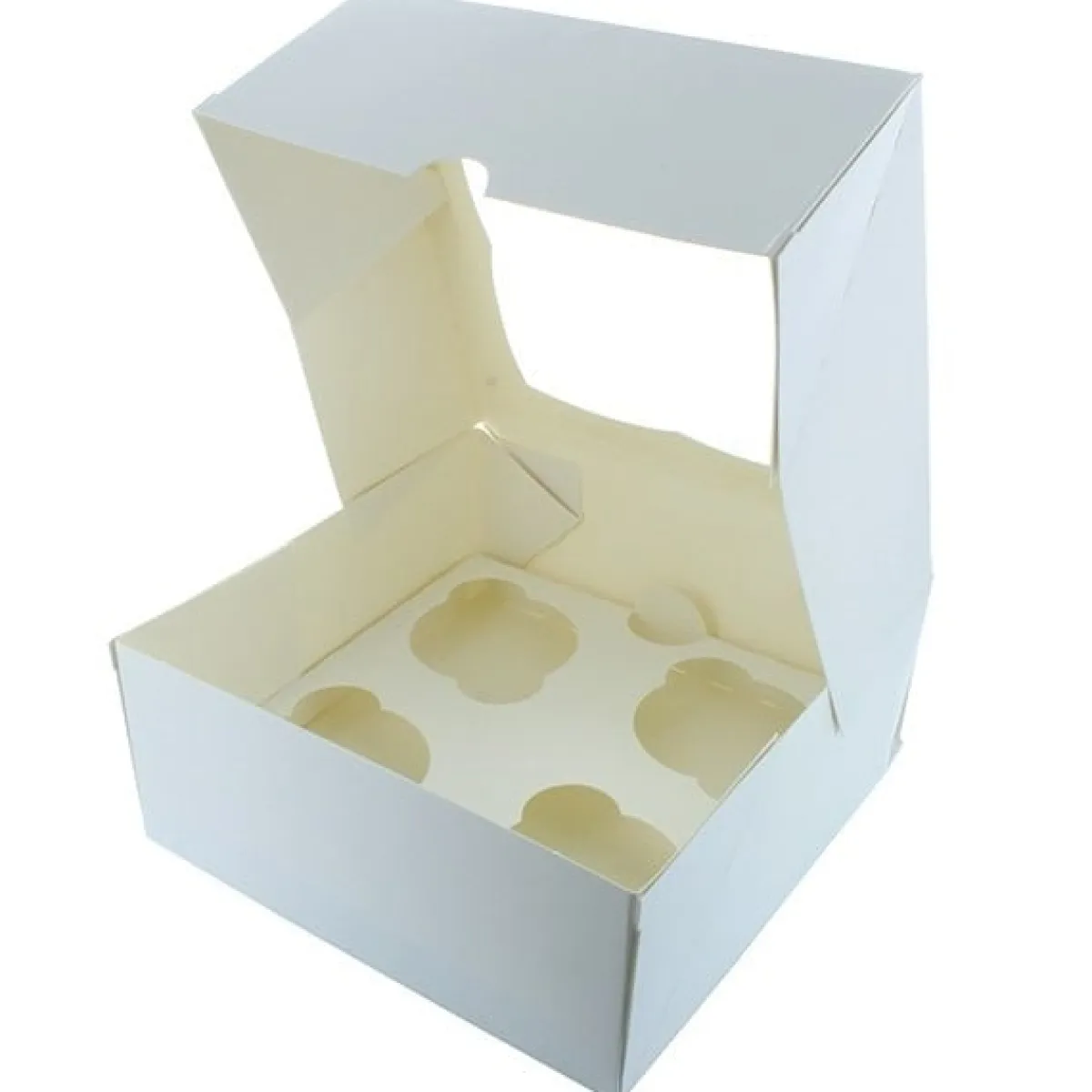 BrandNewCake Cupcake Doosje 4 Wit (incl. tray met venster) 25st. Discount