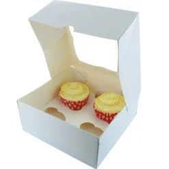 BrandNewCake Cupcake Doosje 4 Wit (incl. tray met venster) 3st. Online