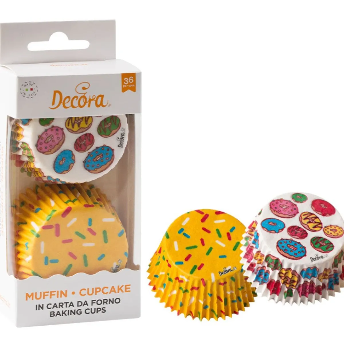 Decora Cupcake Vormpjes Donuts Ø50x32(h)mm 36 stuks** New